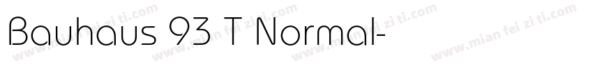 Bauhaus 93 T Normal字体转换